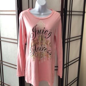 NWOT Juicy Couture pink long sleeve tee shirt top